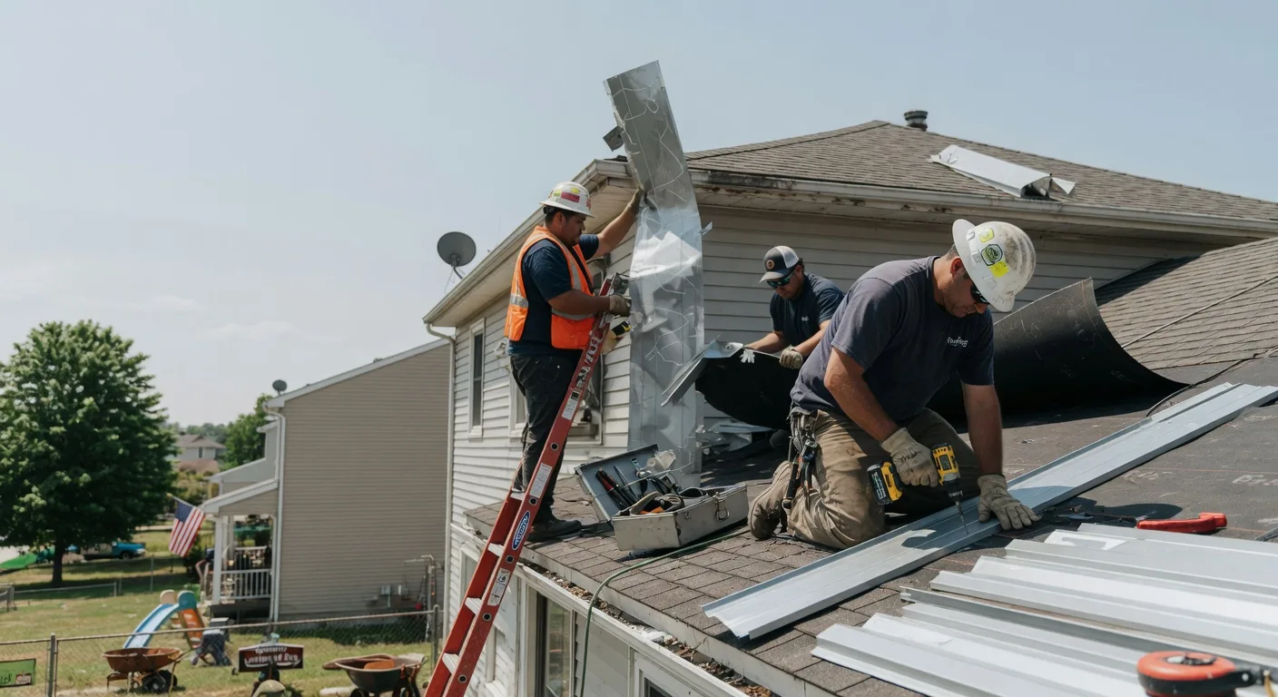 Storm Damage Metal Roof Repair in Ventura, IA